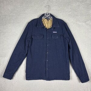 Patagonia Insulated Fjord Flannel Shirt Men’s Small Navy